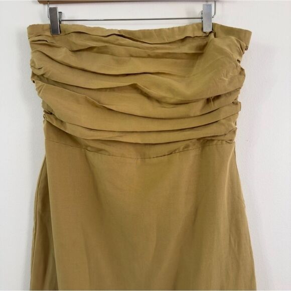 NWOT Dissh Shelby Strapless Ruched Smocked Bust Maxi Dress in Pistachio US 10 - Picture 4 of 11